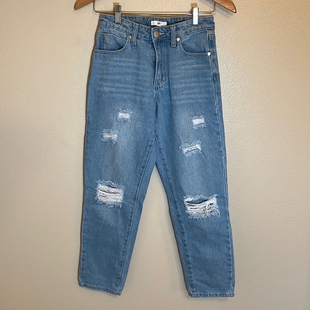 Bp. Blue Distressed Mom Jean